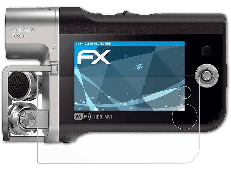 ATFOLIX 3x FX-Clear Displayschutz(für Sony HDR-MV1)