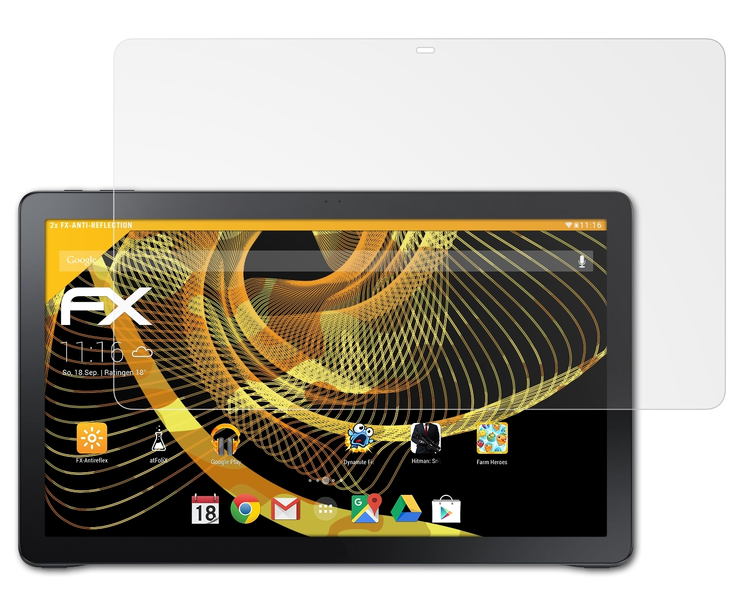 Galaxy Displayschutz(für View) Samsung ATFOLIX 2x FX-Antireflex