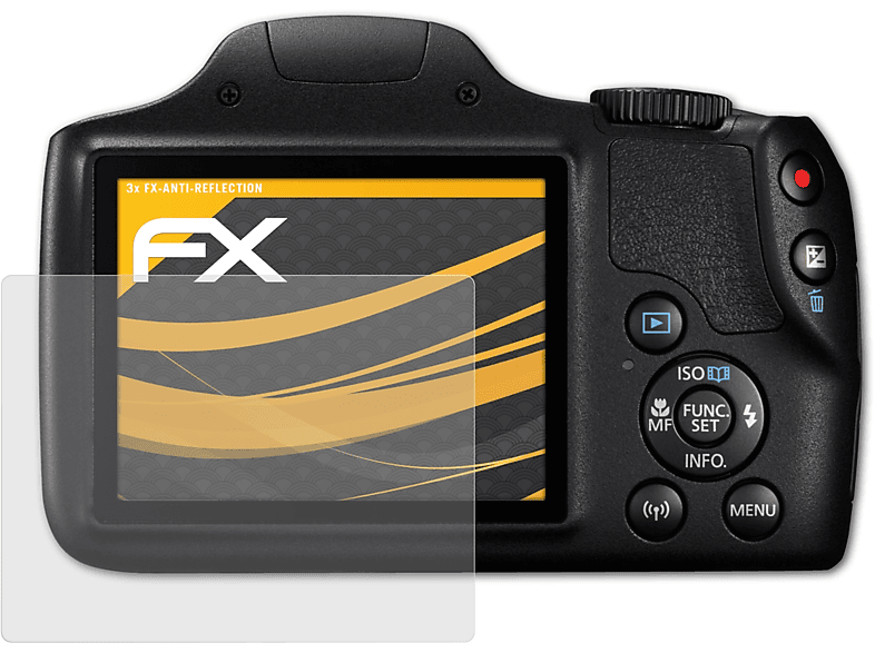 ATFOLIX 3x FX-Antireflex Displayschutz(für Canon PowerShot SX540 HS)