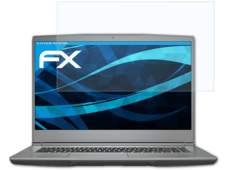 ATFOLIX 2x FX-Clear Displayschutz(für MSI WF65 Mobile Workstation)