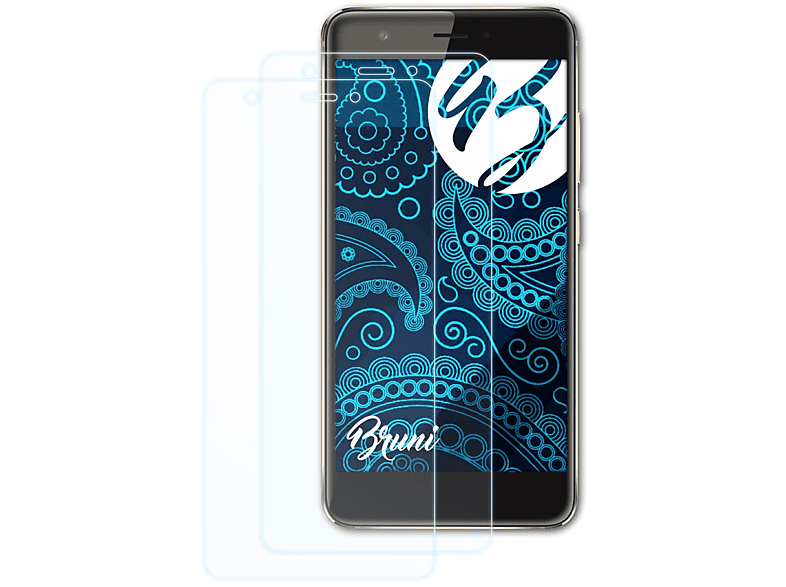 BRUNI 2x Basics-Clear Schutzfolie(für Huawei Nova)
