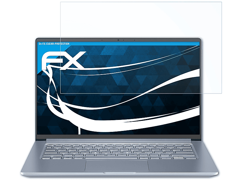 ATFOLIX 2x FX-Clear Displayschutz(für Asus VivoBook 14 (X413EA))