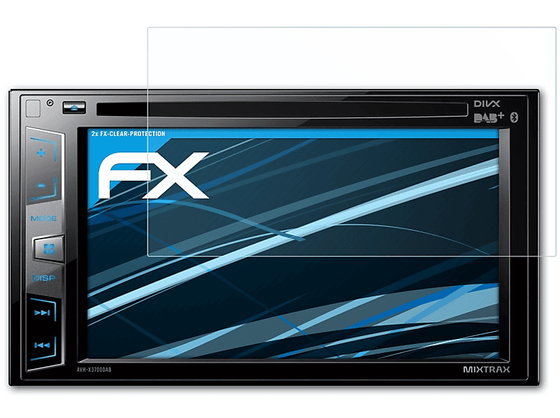 AVH-X3700DAB 2x Displayschutz(für X3800DAB) / ATFOLIX FX-Clear Pioneer