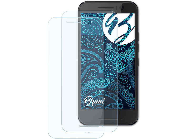 BRUNI 2x Basics-Clear Schutzfolie(für HTC One S9)