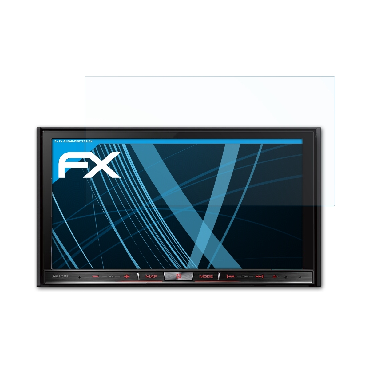 Avic-F70DAB/F77DAB) Displayschutz(für Pioneer ATFOLIX 3x FX-Clear