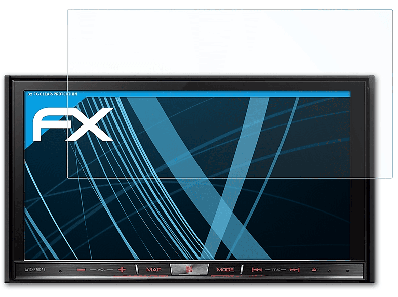 ATFOLIX Avic-F70DAB/F77DAB) FX-Clear Displayschutz(für Pioneer 3x