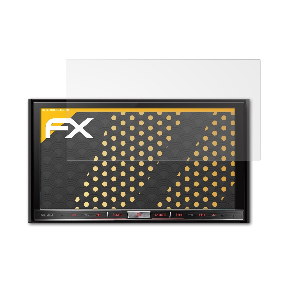 ATFOLIX 3x FX-Antireflex Displayschutz(für Pioneer Avic-F70DAB/F77DAB)