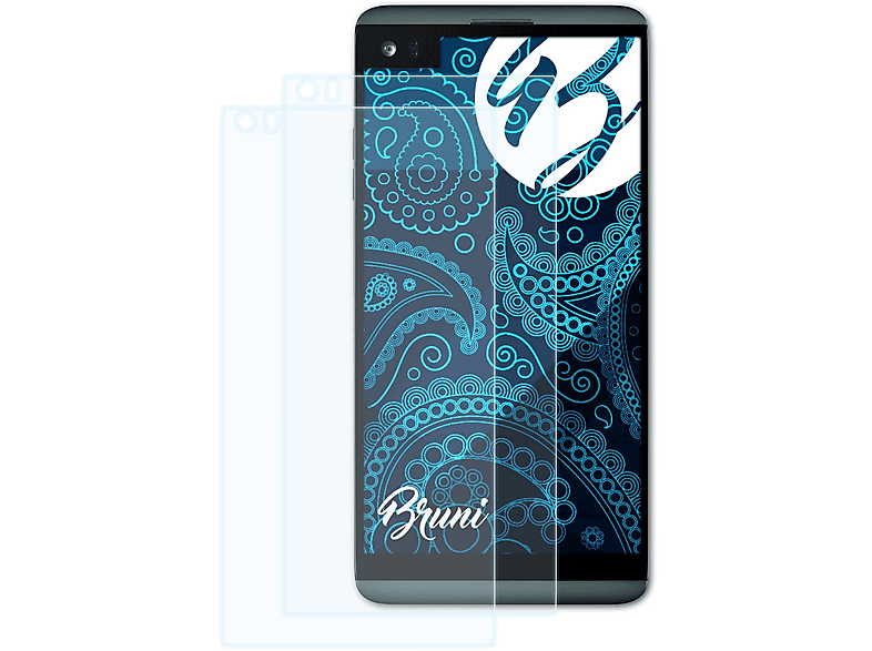 LG V20) 2x Basics-Clear BRUNI Schutzfolie(für