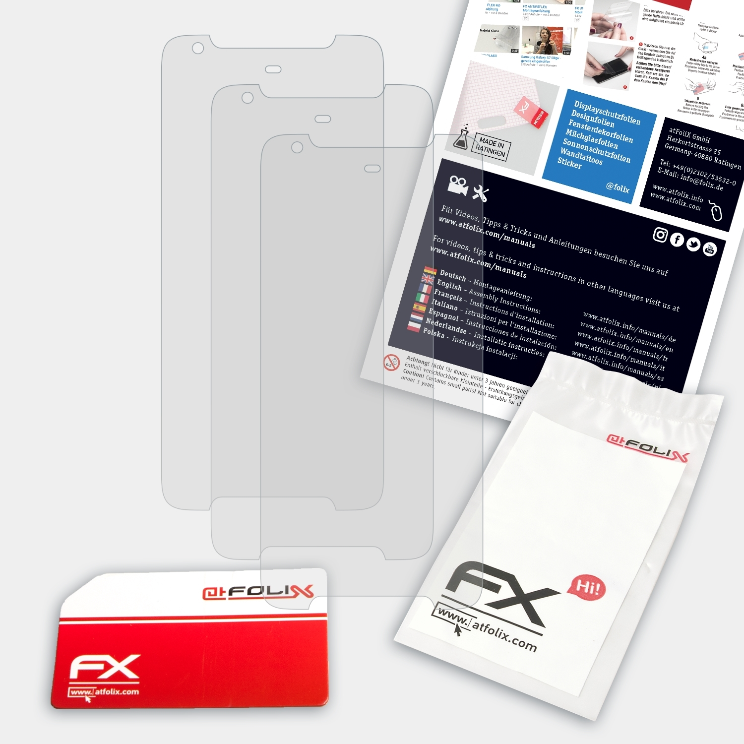 Displayschutz(für 628) Desire HTC 3x FX-Antireflex ATFOLIX