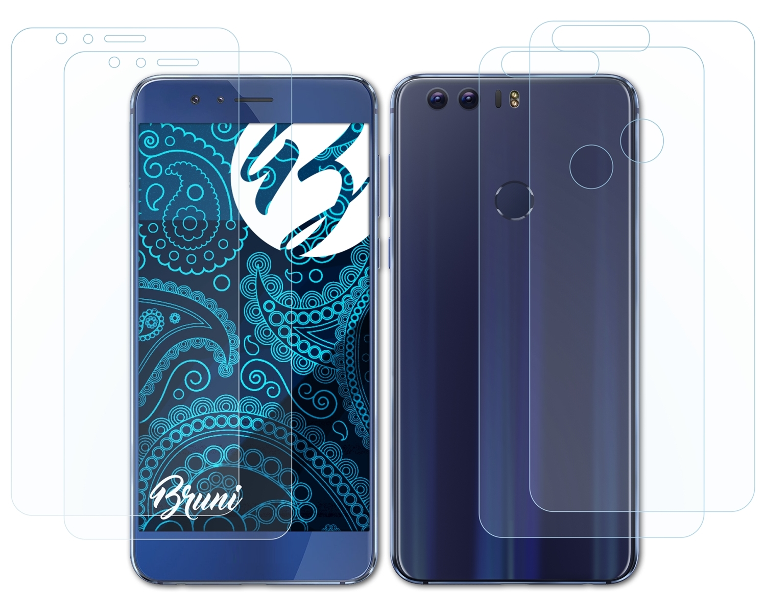 8) Schutzfolie(für Huawei 2x Honor Basics-Clear BRUNI