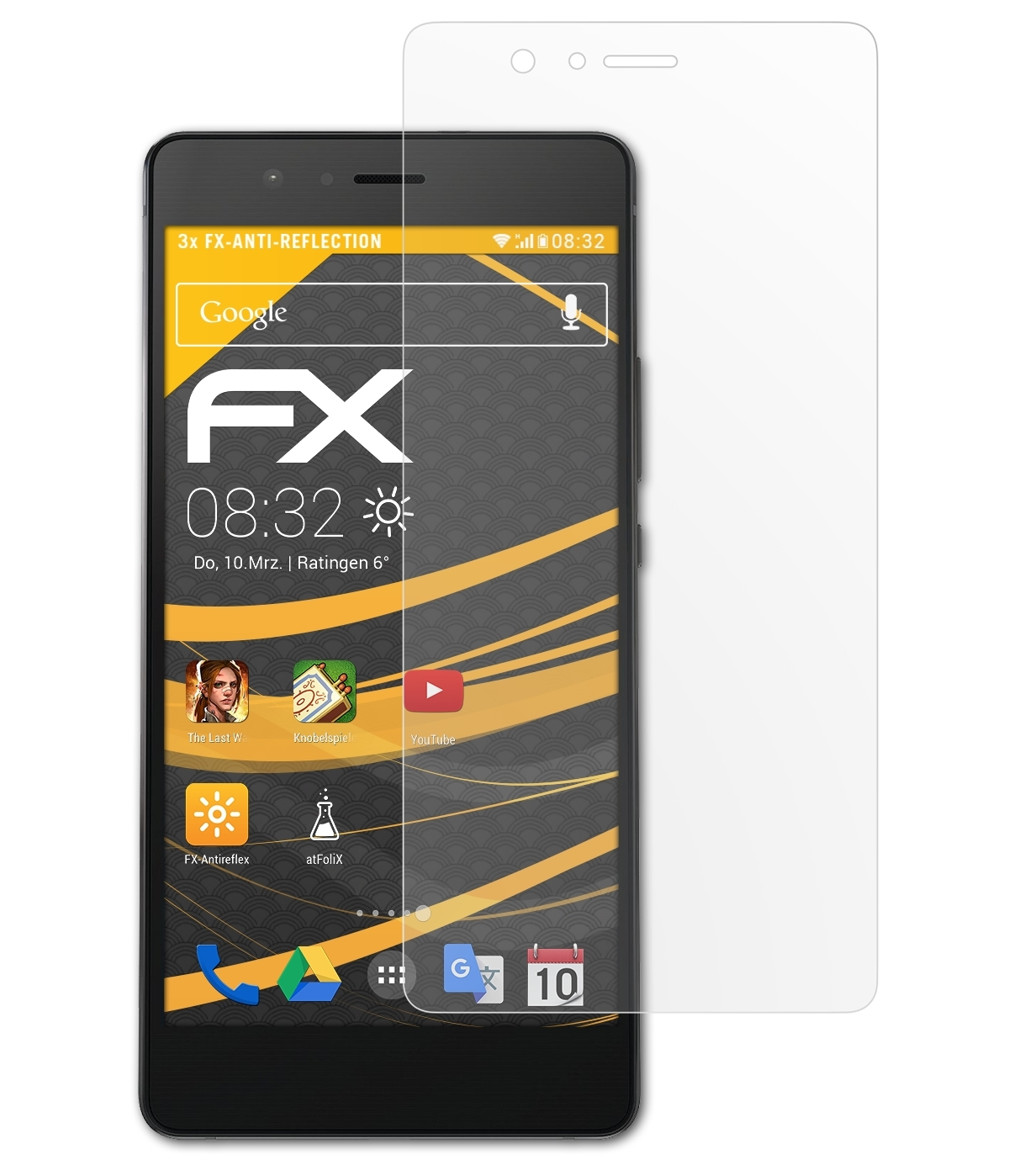 Huawei 3x Lite) P9 FX-Antireflex Displayschutz(für ATFOLIX