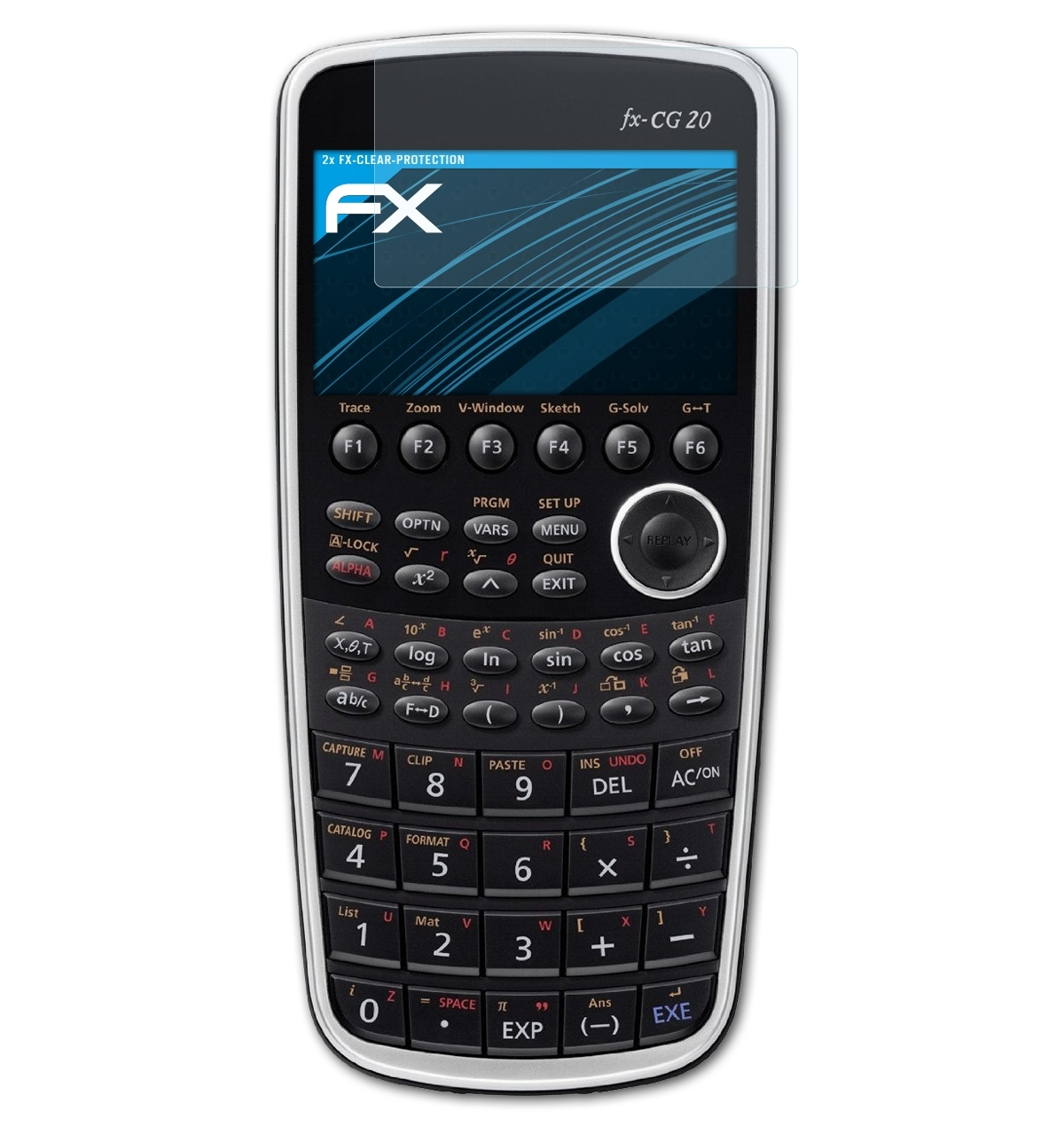 ATFOLIX FX-CG20) Displayschutz(für FX-Clear Casio 2x