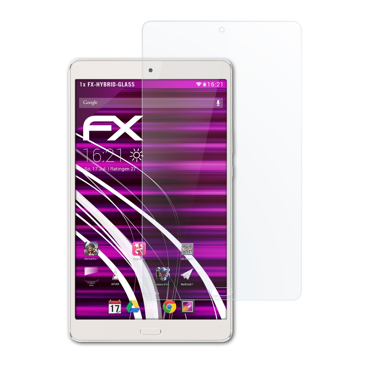 ATFOLIX MediaPad FX-Hybrid-Glass Schutzglas(für Huawei 8.4) M3