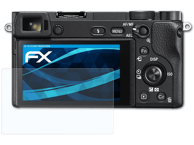ATFOLIX 3x FX-Clear Alpha a6300 Displayschutz(für Sony (ILCE-6300))