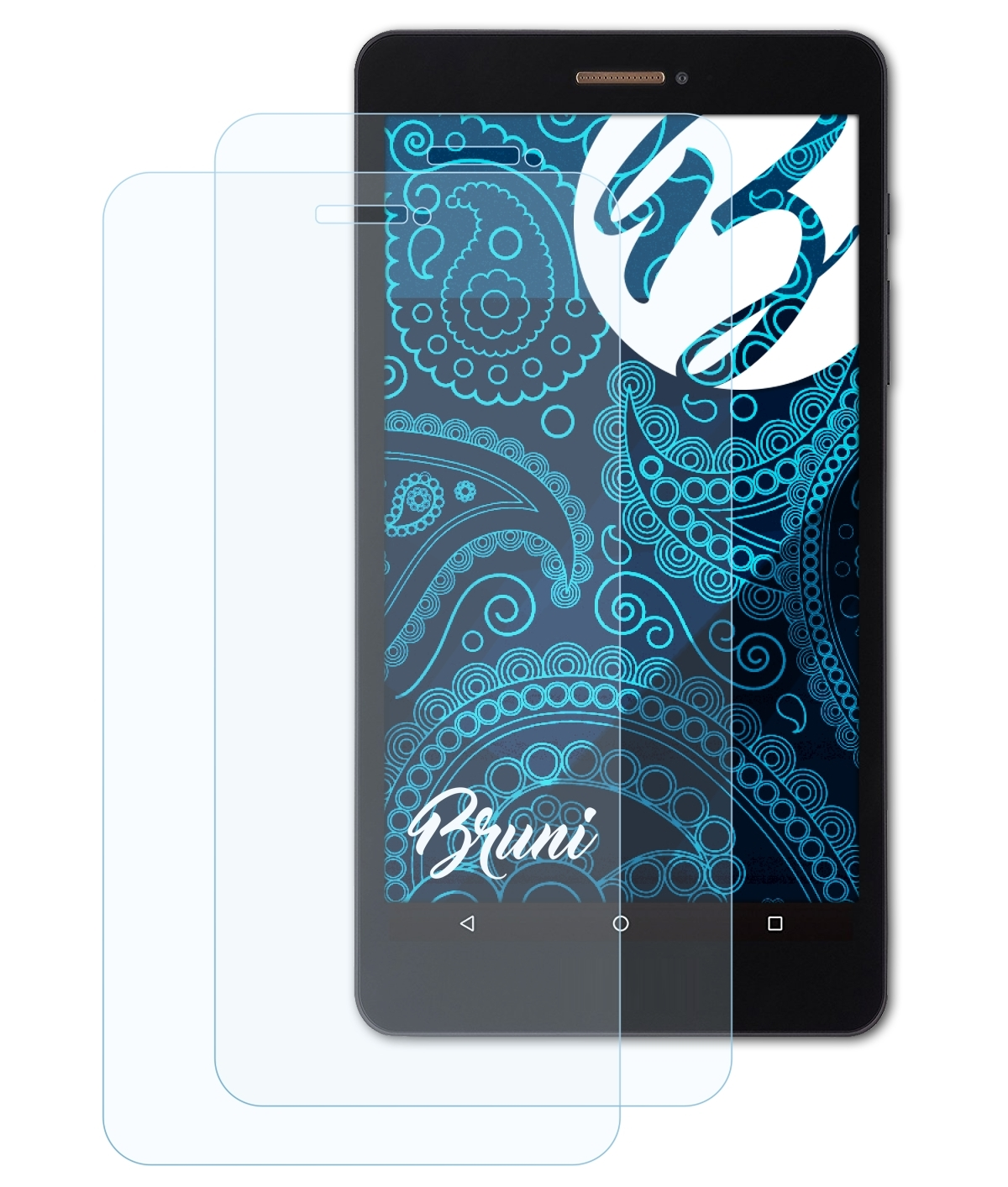 BRUNI 2x Basics-Clear Schutzfolie(für Acer Talk (A1-734)) S Iconia