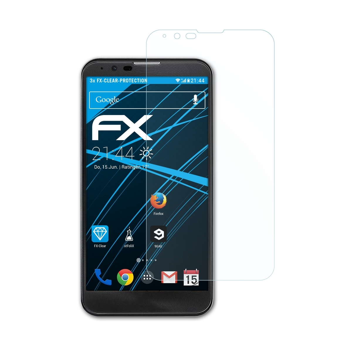 ATFOLIX 3x FX-Clear Displayschutz(für X LG fast)