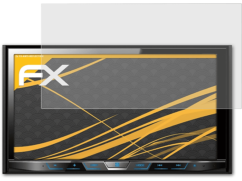 ATFOLIX 2x FX-Antireflex Displayschutz(für Pioneer AVH-X5700DAB / X5800DAB)
