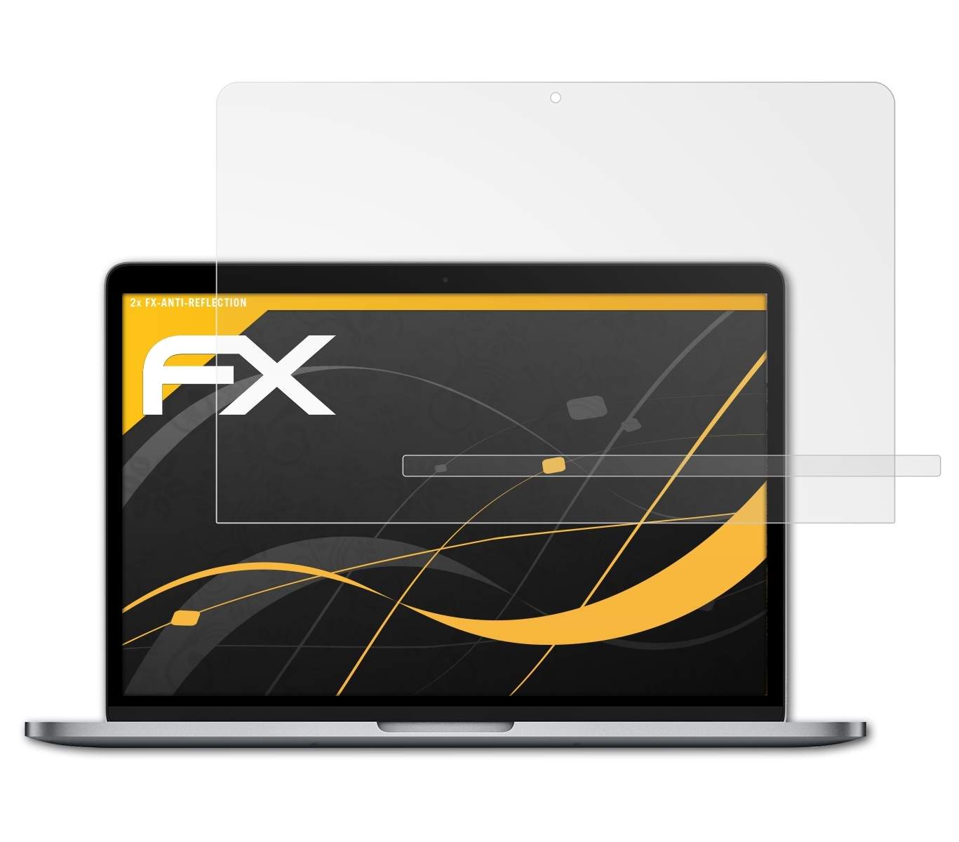 ATFOLIX 2x FX-Antireflex Displayschutz(für 13 (incl. Apple 2017 Bar)) MacBook Touch inch Pro