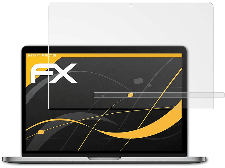ATFOLIX 2x FX-Antireflex Displayschutz(für (incl. Apple Touch MacBook Pro 2017 13 Bar)) inch
