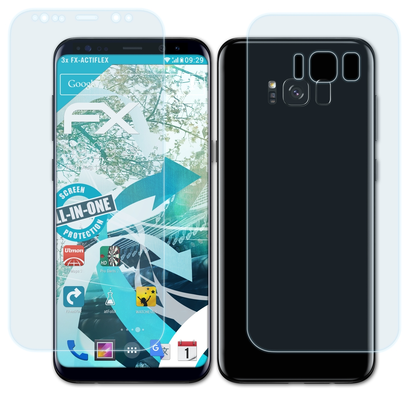 Galaxy Displayschutz(für FX-ActiFleX ATFOLIX S8) Samsung 3x