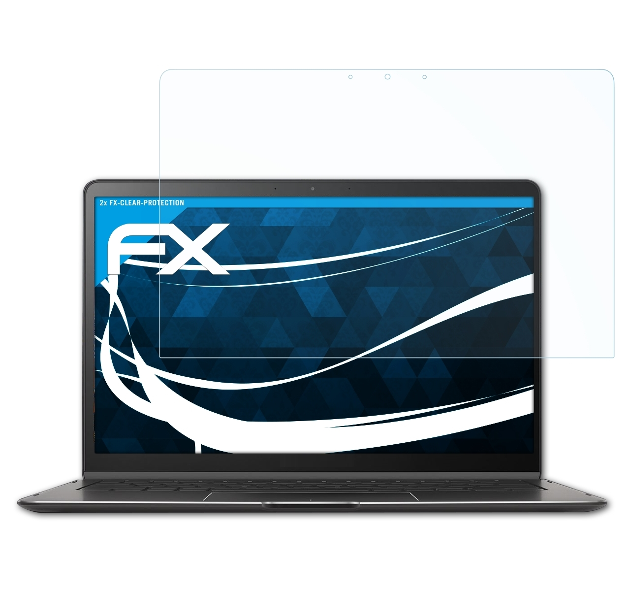 ATFOLIX 2x FX-Clear Flip Displayschutz(für (UX370UA)) S ZenBook Asus