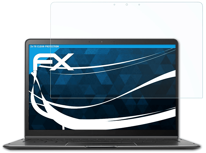 ATFOLIX 2x FX-Clear Displayschutz(für Asus ZenBook Flip S (UX370UA))