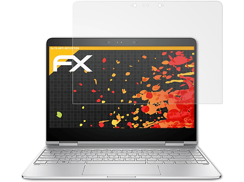 ATFOLIX 2x FX-Antireflex Displayschutz(für HP Spectre x360 13-w031ng)