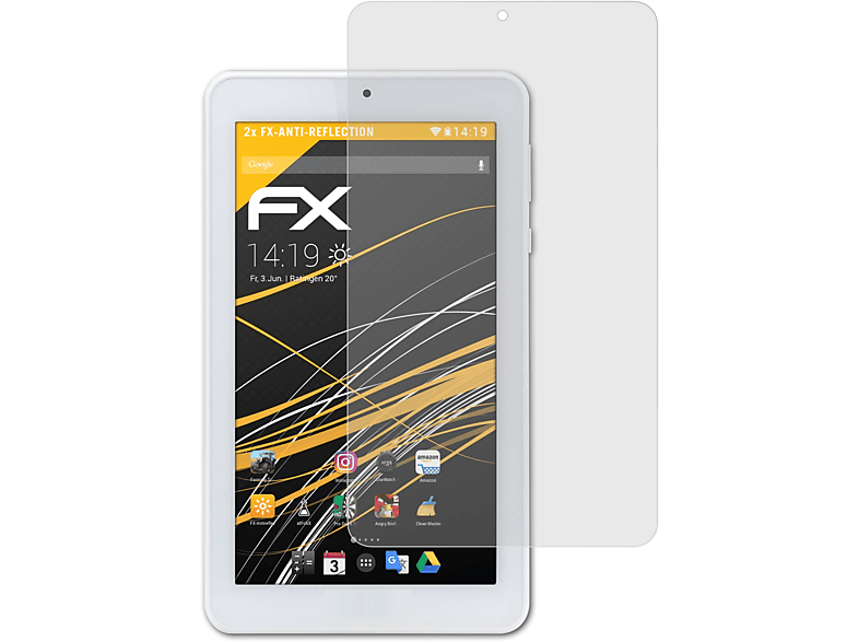 ATFOLIX 2x FX-Antireflex Displayschutz(für One (B1-770)) Acer Iconia 7