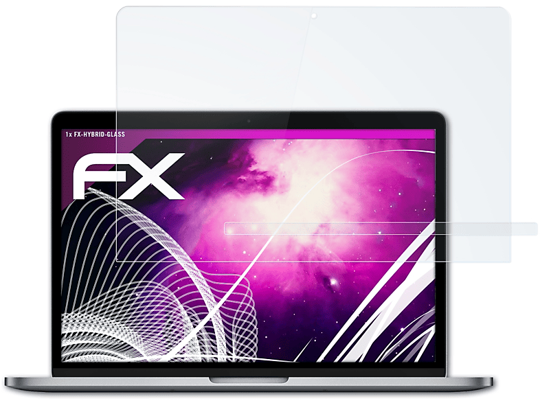 ATFOLIX FX-Hybrid-Glass Schutzglas(für 13 (incl. MacBook Pro Touch inch 2017 Bar)) Apple