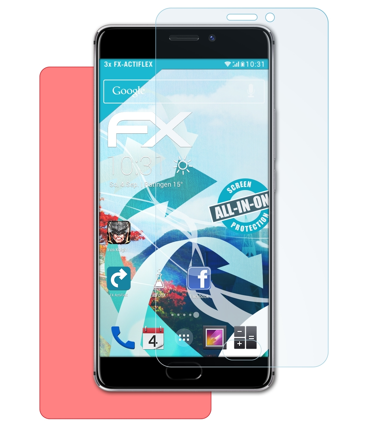 Displayschutz(für Pro 7 Meizu FX-ActiFleX Plus) 3x ATFOLIX