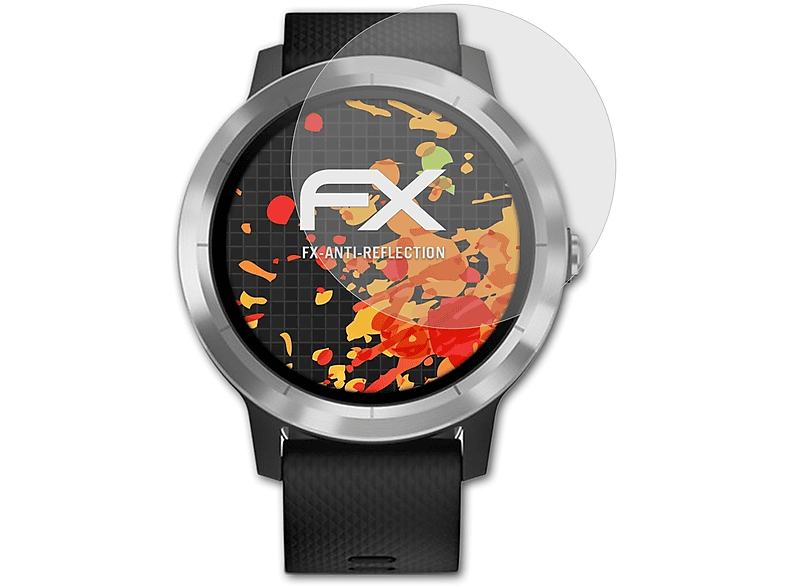 ATFOLIX 3x FX-Antireflex Displayschutz(für Garmin Vivoactive 3) | Smartwatch Schutzfolien & Gläser