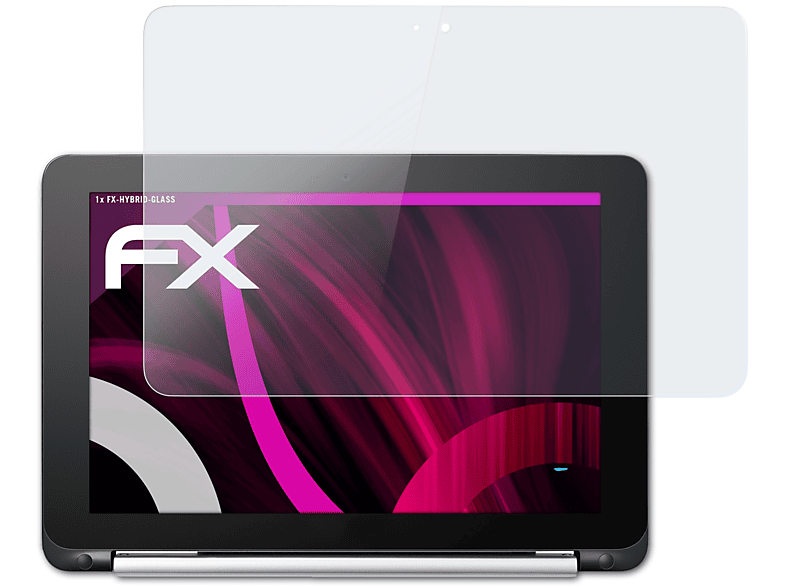 ATFOLIX FX-Hybrid-Glass Schutzglas(für Asus Chromebook Flip C101PA)