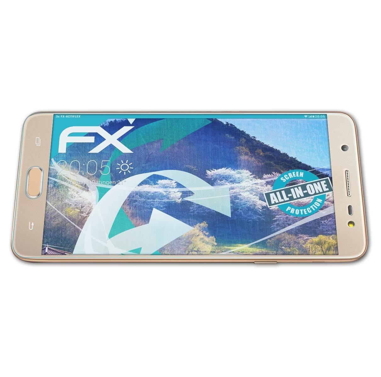 ATFOLIX 3x FX-ActiFleX Galaxy J7 Samsung Displayschutz(für Max)