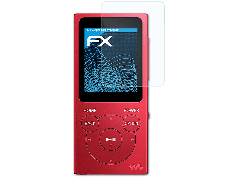 ATFOLIX 3x FX-Clear Displayschutz(für Sony Walkman NW-E393 / NW-E394)