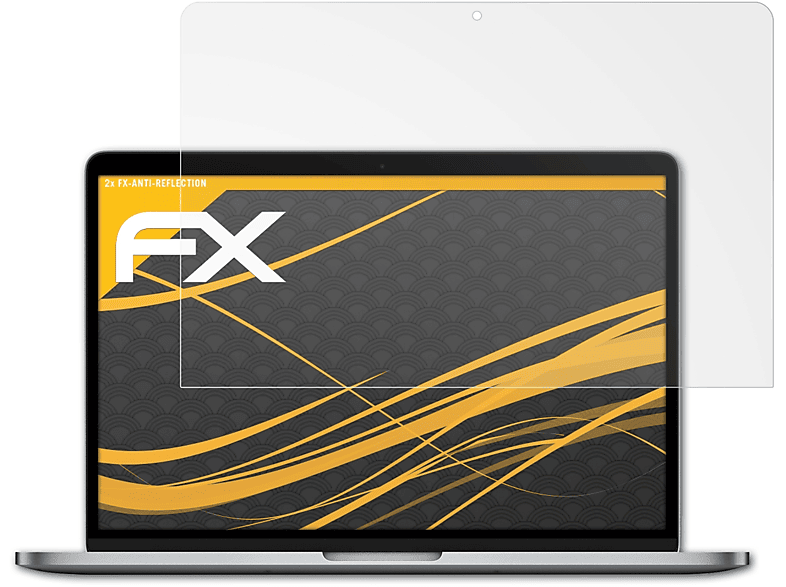 ATFOLIX 2x FX-Antireflex Displayschutz(für Apple MacBook Pro 2017 13 inch)