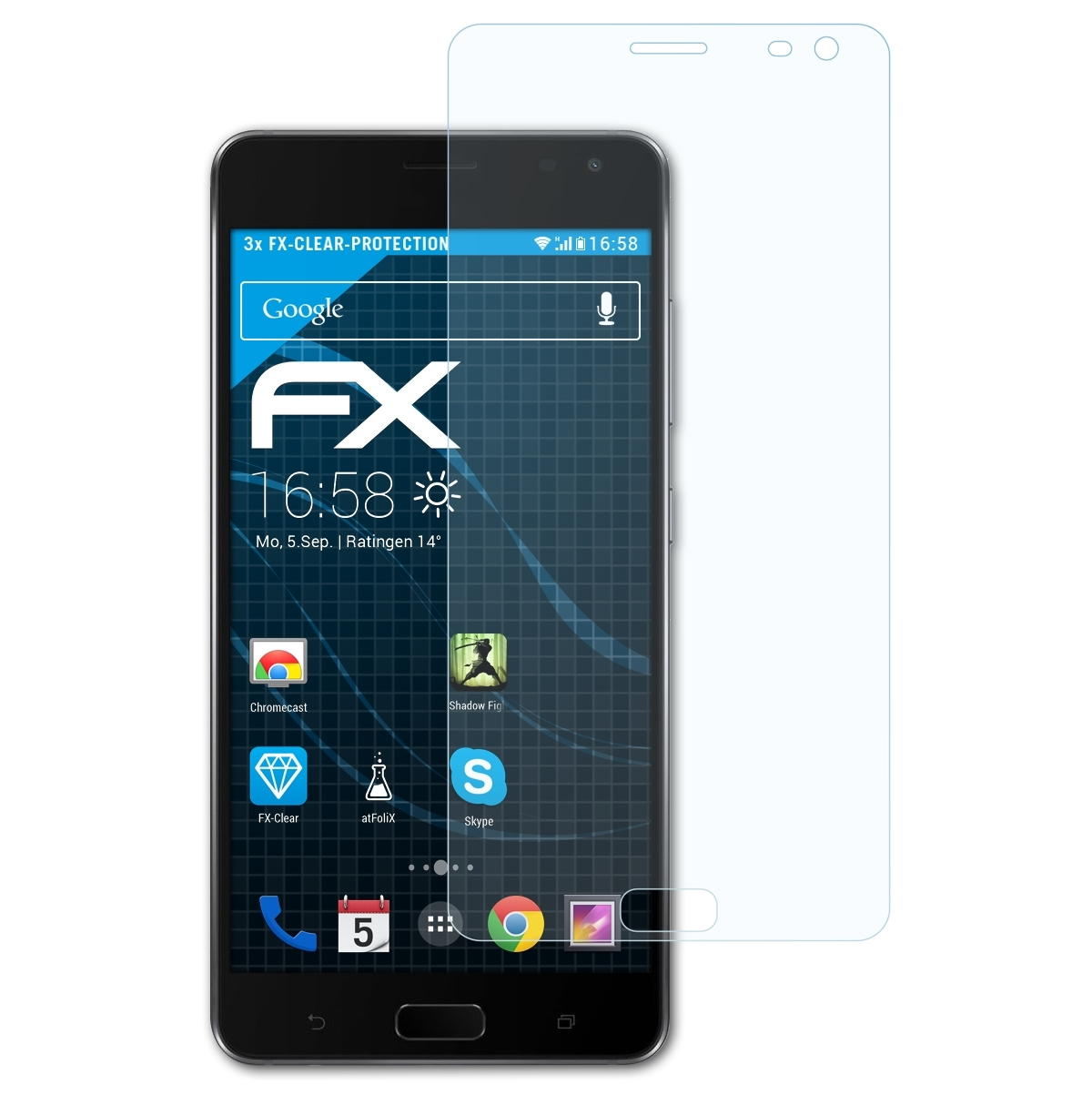 AR) FX-Clear 3x Displayschutz(für Asus ZenFone ATFOLIX