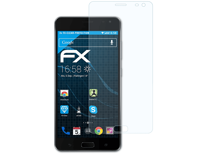 ATFOLIX 3x FX-Clear Displayschutz(für Asus ZenFone AR)