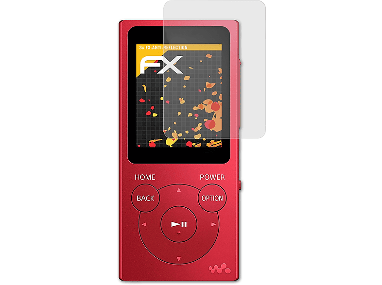 FX-Antireflex 3x ATFOLIX Displayschutz(für / Sony NW-E393 NW-E394) Walkman