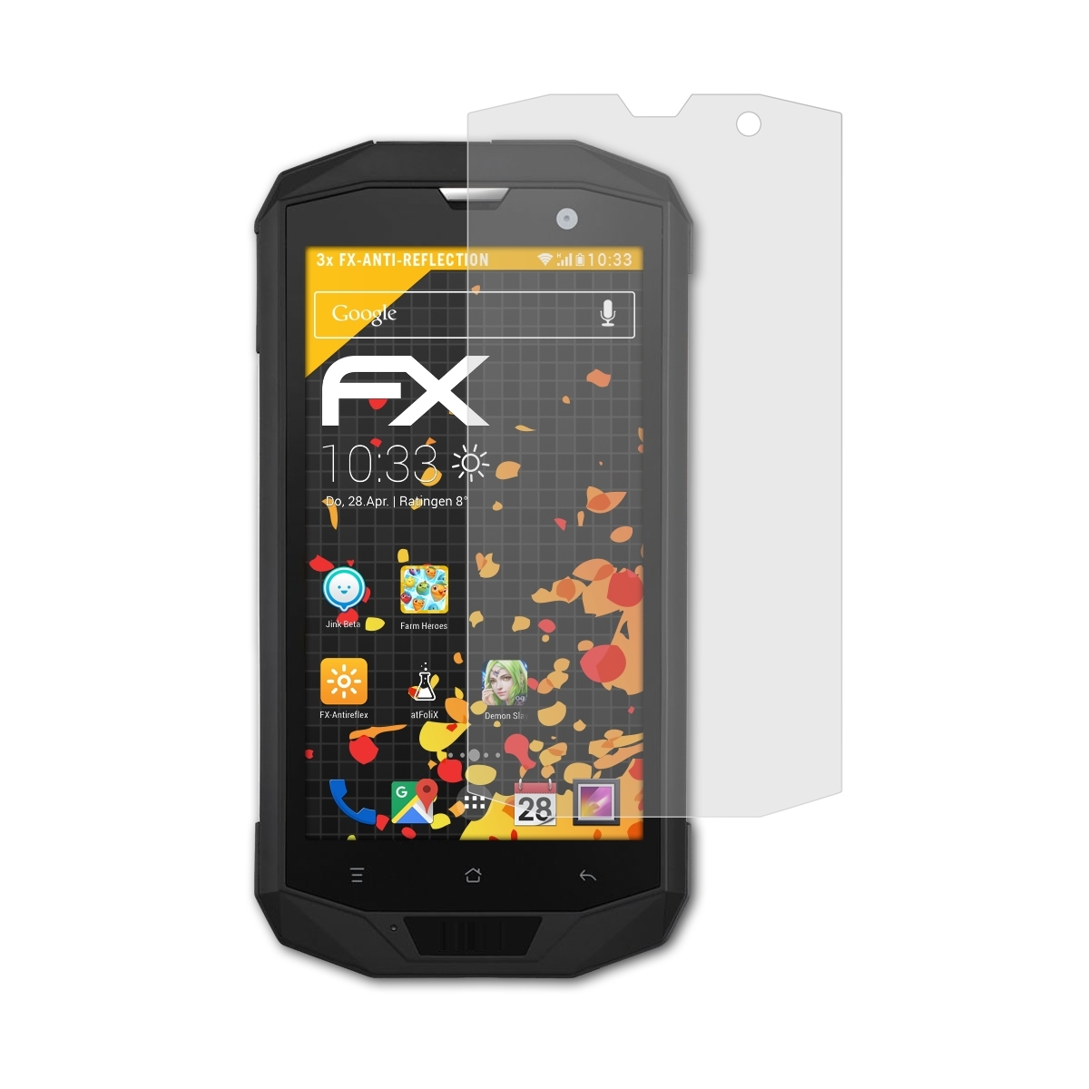 ATFOLIX 3x Displayschutz(für A8) AGM FX-Antireflex