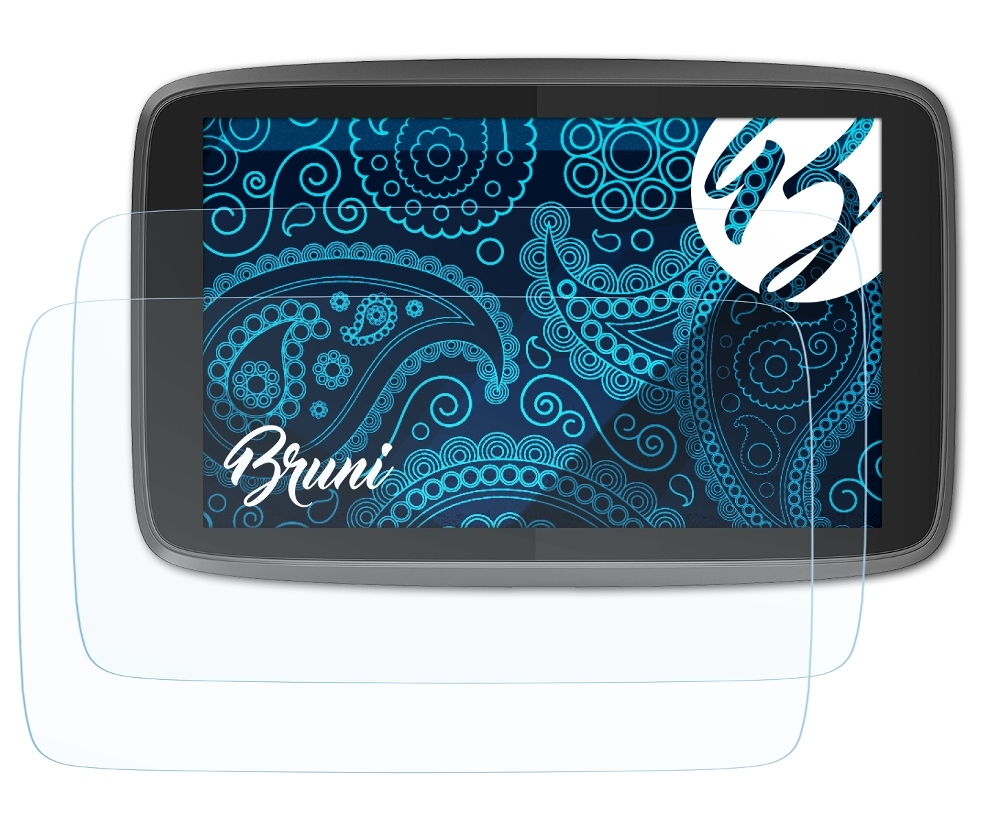 BRUNI 2x Basics-Clear TomTom 520) Professional Go Schutzfolie(für