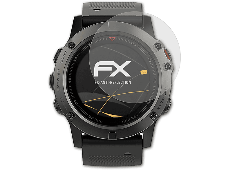 ATFOLIX 3x FX-Antireflex Displayschutz(für Garmin Fenix 5X (51 mm))