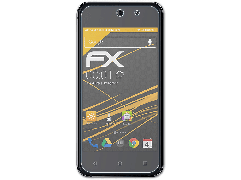 ATFOLIX 3x FX-Antireflex Displayschutz(für BLU Vivo 5 Mini)