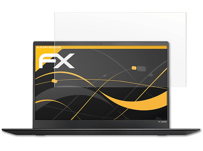 ATFOLIX 2x FX-Antireflex Displayschutz(für Lenovo ThinkPad X1 Carbon (5th Gen. 2017))