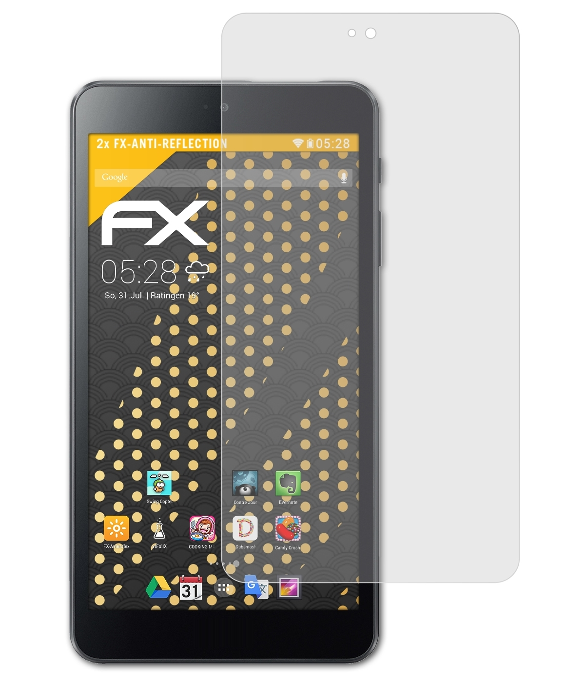 ATFOLIX 2x FX-Antireflex Displayschutz(für Acer Iconia 7 One (B1-790))