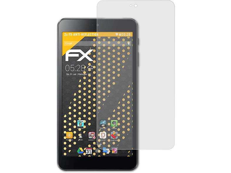 ATFOLIX 2x FX-Antireflex Displayschutz(für Acer Iconia One 7 (B1-790))