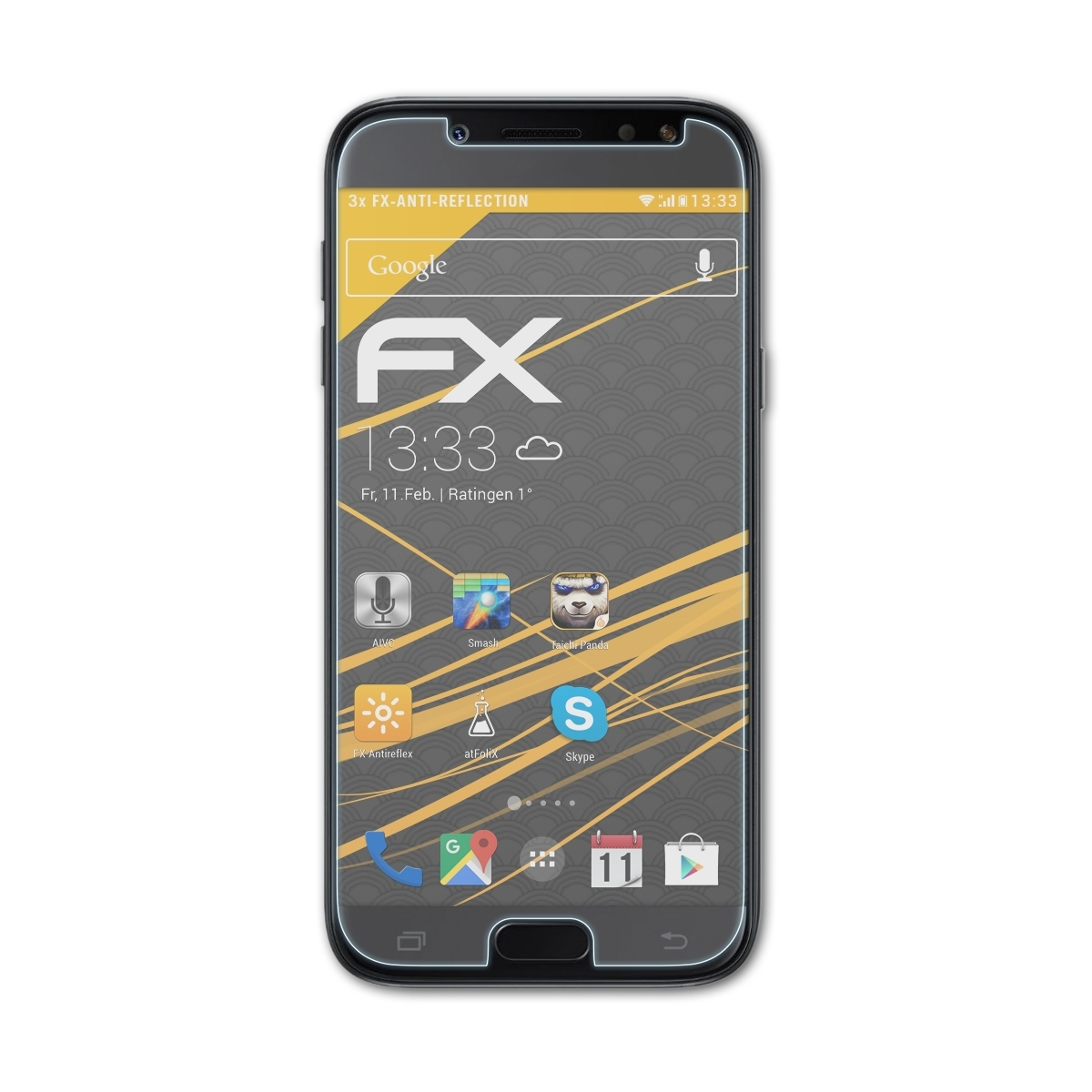 ATFOLIX J7 Displayschutz(für 3x Galaxy (2017)) Samsung FX-Antireflex