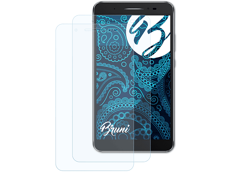 BRUNI 2x Basics-Clear Schutzfolie(für Asus ZenPad C 7.0 (Z171KG))