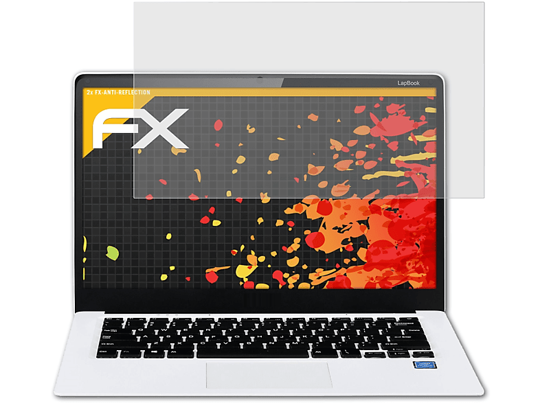 ATFOLIX 2x FX-Antireflex Displayschutz(für Chuwi LapBook 14,1)