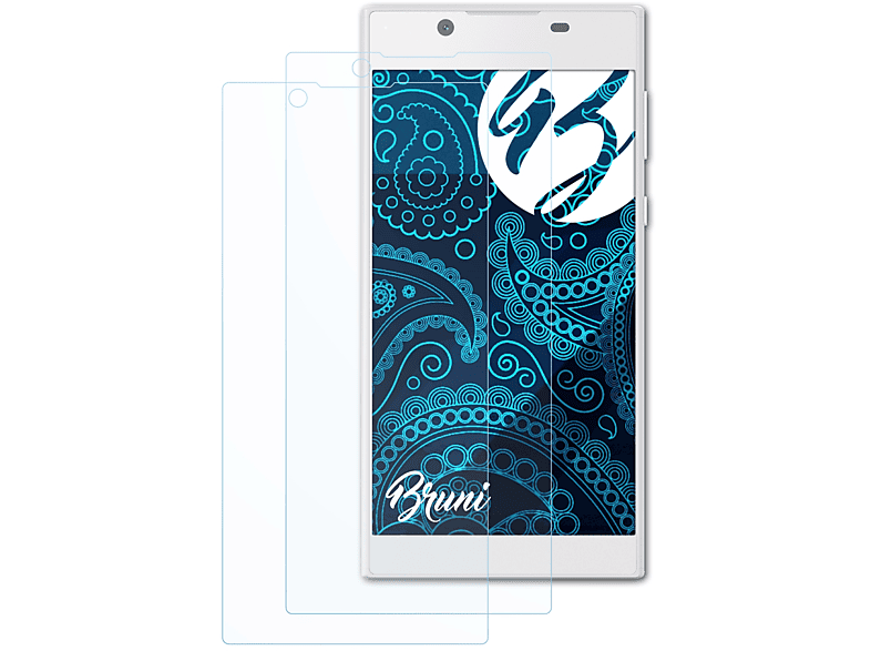 BRUNI 2x Basics-Clear Schutzfolie(für Sony Xperia L1)