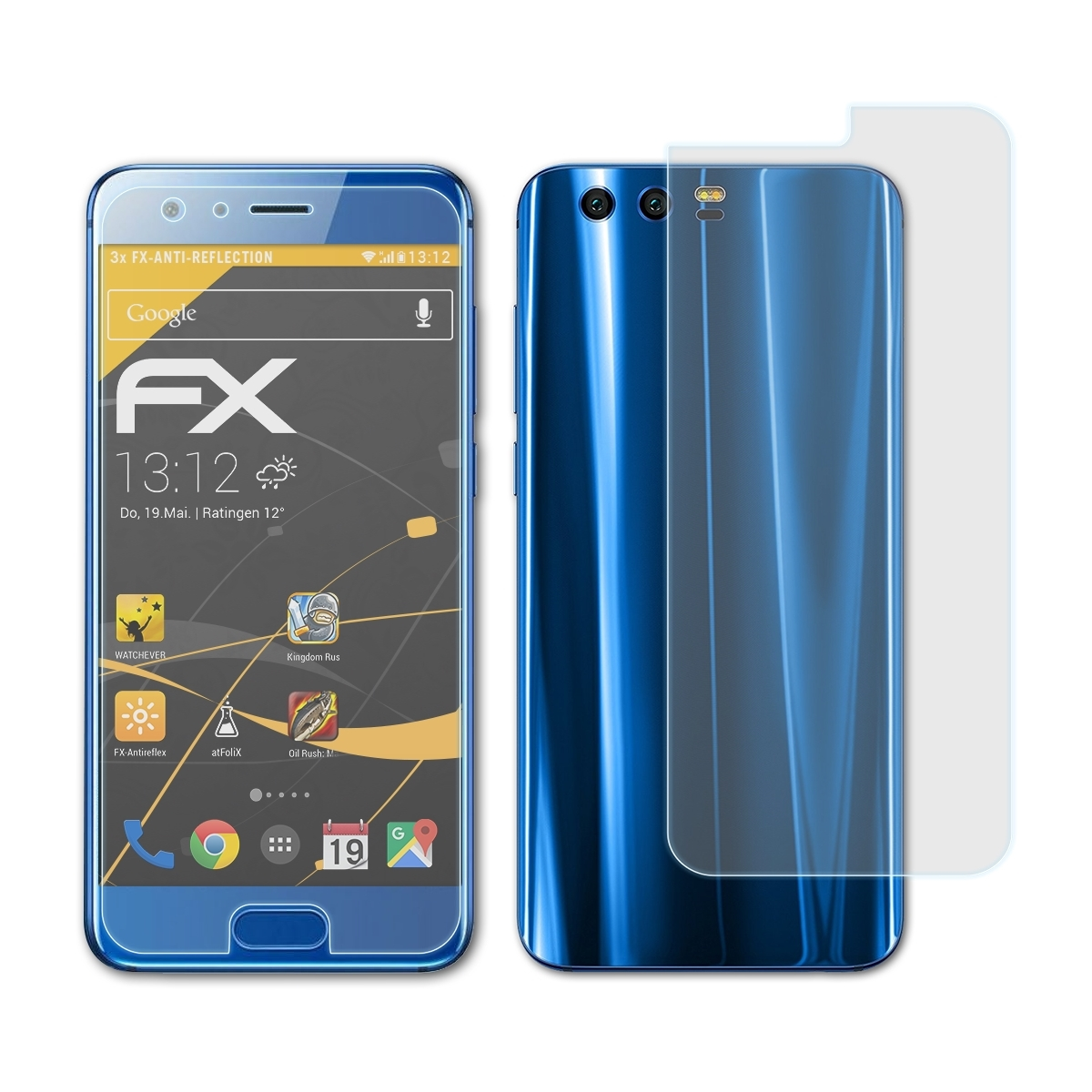 FX-Antireflex Huawei 3x ATFOLIX Displayschutz(für 9) Honor
